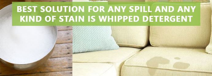 Couch Cleaning With Whipped Detergent